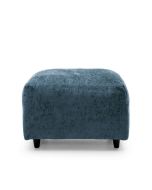 Gilliver Crushed Chenille Footstool - Dark Blue
