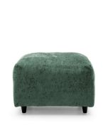 Gilliver Crushed Chenille Footstool - Rifle Green