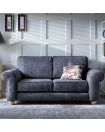 ZAZZLES Chenille Fabric 2 Seater Fullback Sofa - Dark Blue