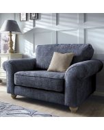 ZAZZLES Chenille Fabric Cuddle Chair - Dark Blue
