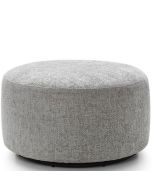 Zazzles Smart Linen Swivel Footstool - Light Grey