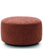Zazzles Smart Linen Swivel Footstool - Burnt Orange