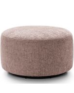 Zazzles Smart Linen Swivel Footstool - Woodrose