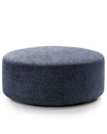 ZAZZLES Smart Linen Large Swivel Footstool - Dark Blue