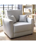 ALEXANDER Linen Fabric Single Sofabed - Light Grey