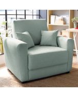 ALEXANDER Linen Fabric Single Sofabed - Pistachio Green