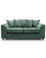 Gilliver Crushed Chenille 3 Seater Sofa - Rifle Green