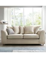 Bethan Velvet 3 Seater Sofa - Cream