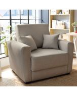 AALEXANDER Linen Fabric Single Sofabed - Sand
