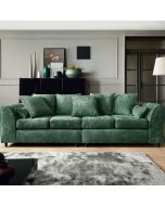 Gilliver Crushed Chenille 4 Seater - Rifle Green