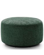 Zazzles Smart Linen Swivel Footstool - Jungle Green