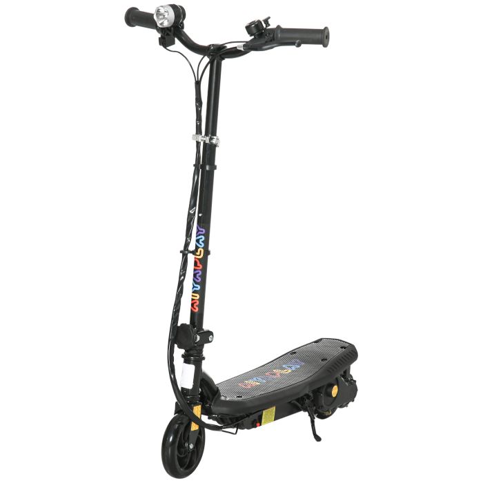 Foldable Electric Scooter with LED Headlight - Black