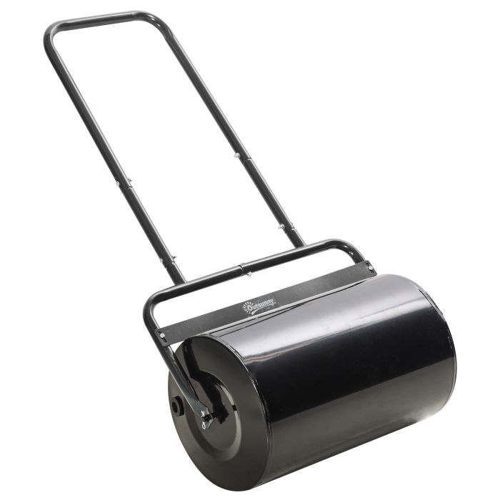 SUNVISTA 38L Fillable Cylinder Steel Lawn Roller - Black
