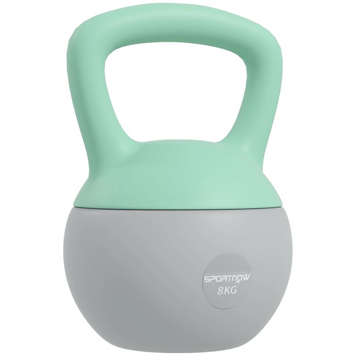 McAlpin 8KG Kettlebell with Non-Slip Handle for Home Gym Weight - Grey and Green
