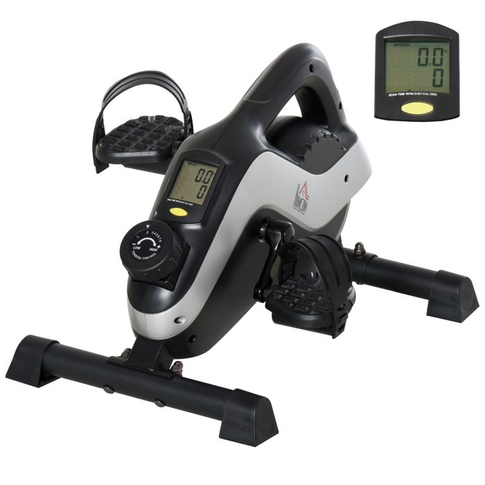 Mini Exercise Bike Under Desk Bike 8 Levels Magnetic Resistance Stationary Bike Leg Fitness w/ LCD Display