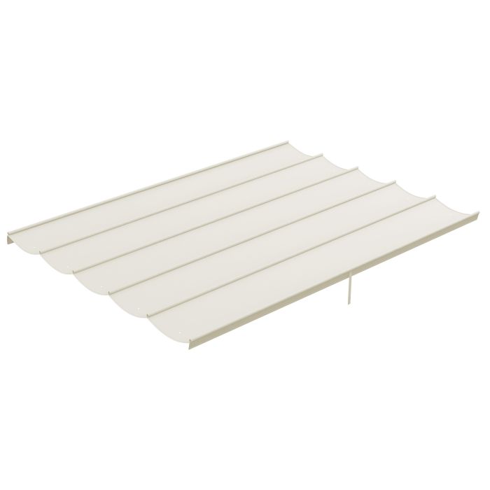 SUNVISTA Retractable Pergola Shade Cover, Replacement Canopy for 4 x 3 (m) Pergola, Retractable Roof, Cream White