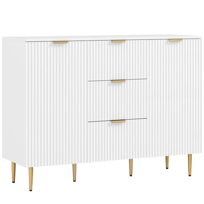 KELVOR Wooden Sideboard 2 Door 3 Drawer - White