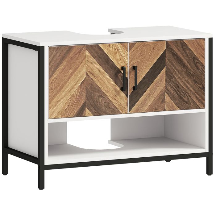 HERON Under Sink Bathroom Cabinet, Cream White
