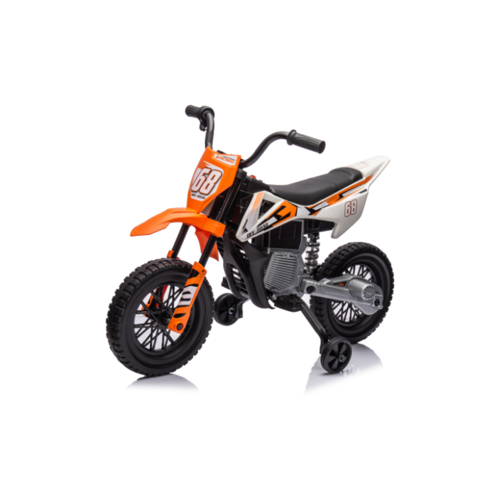Kids Electric Car - 12V Kids Electric Motor Bike Orange 56cm