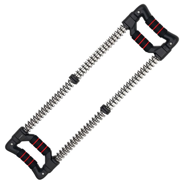 SPORTEDGE Chest Expander with 10 50kg Adjustable Resistance for Home Gym - Black