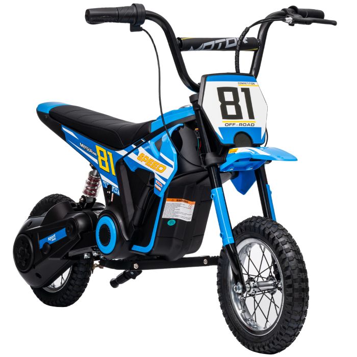 BELVRA Kids Electric Motorbike 24V with 3 Gear Speeds - Blue
