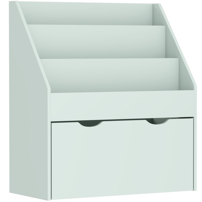 CRESVYN Kids Bookcase with Shelves and Drawer - Green