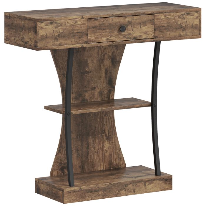 LUXVIA Wooden Console Table - Brown
