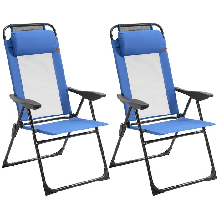 ELVURE Fabric Folding Garden Chair Set - Blue
