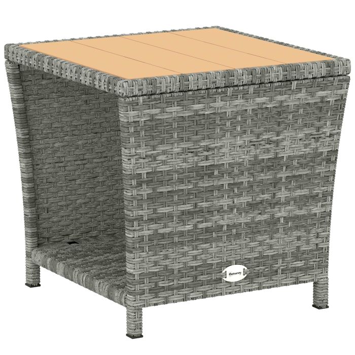 Glybury Natural Colour PE Rattan Garden Coffee Table - 45cm