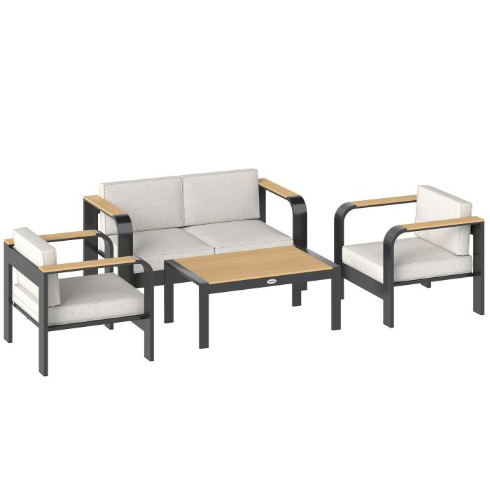 Valcrof Aluminium 4 Seater Sofa Set - Beige