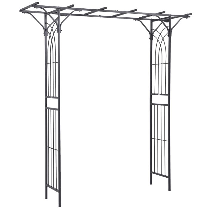 Dark Grey Metal Arbor - 50cm