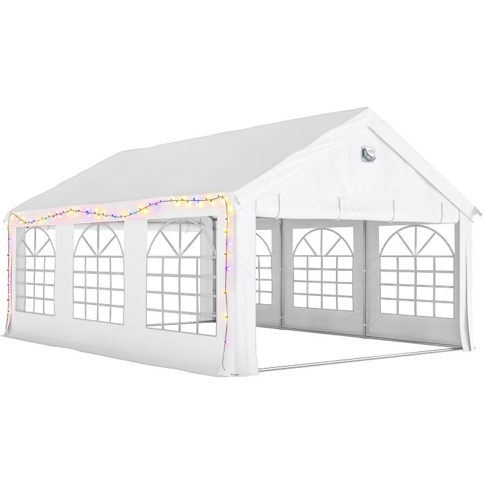 Cavona White Steel 6x4m Gazebo Party Tent - 394cm