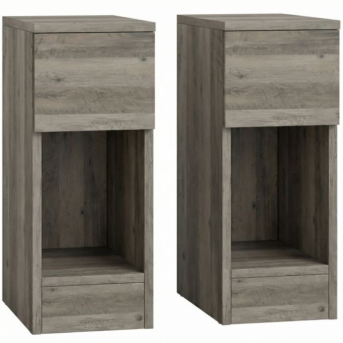 Luxton Grey Bedside Table Set of 2 - 20cm