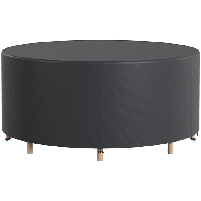 Ivleo Black Fabric Waterproof Table Cover - 214cm