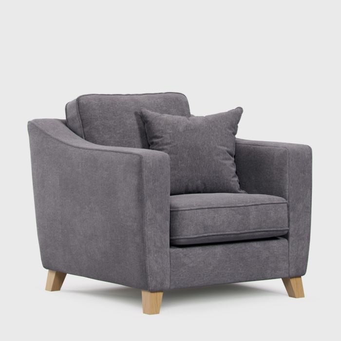 Armchair - KRISTY Fabric - Dark Grey 88cm