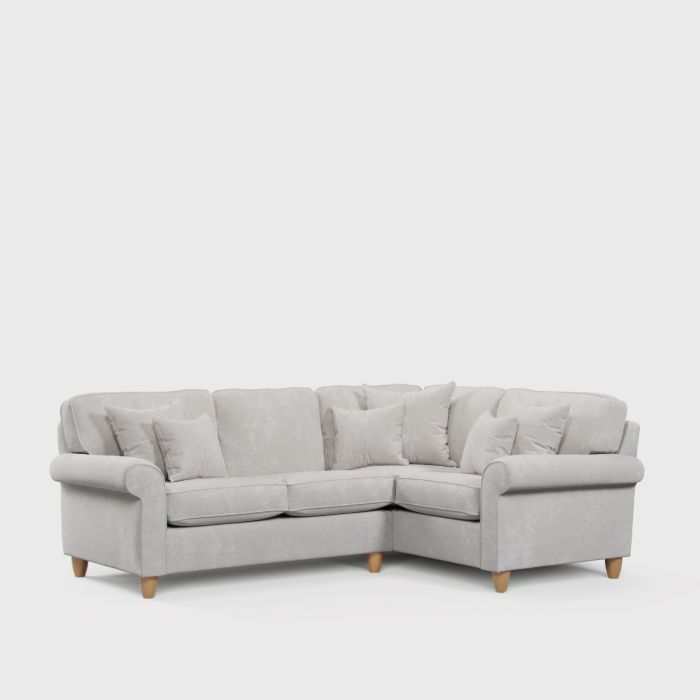 Corner Sofa - COASTAL Fabric 3 Seater Left Hand Facing - Pearl