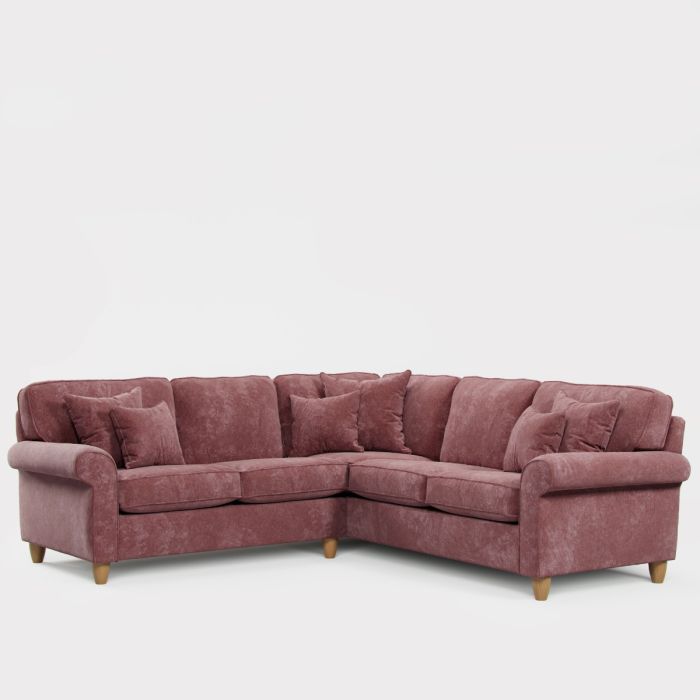 Corner Sofa - COASTAL Fabric 4 Seater Right Hand Facing - Deep Terra
