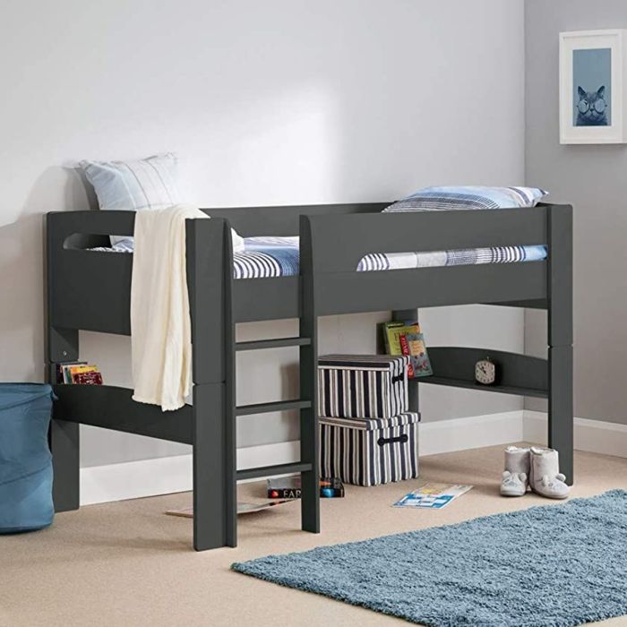 Pluto Sturdy And Stylish Mid-Sleeper - Anthracite
