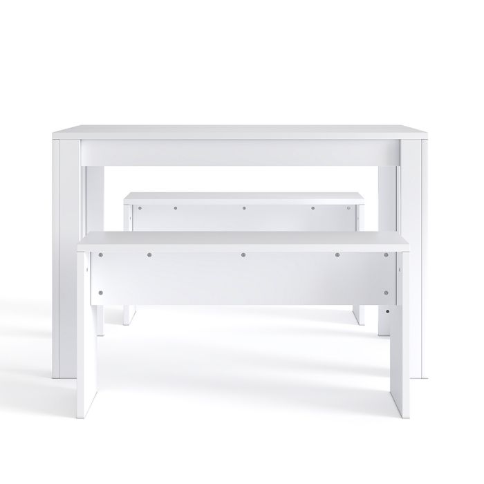 2 Benches Nesting Style Kitchen Coffee Set Space Saving