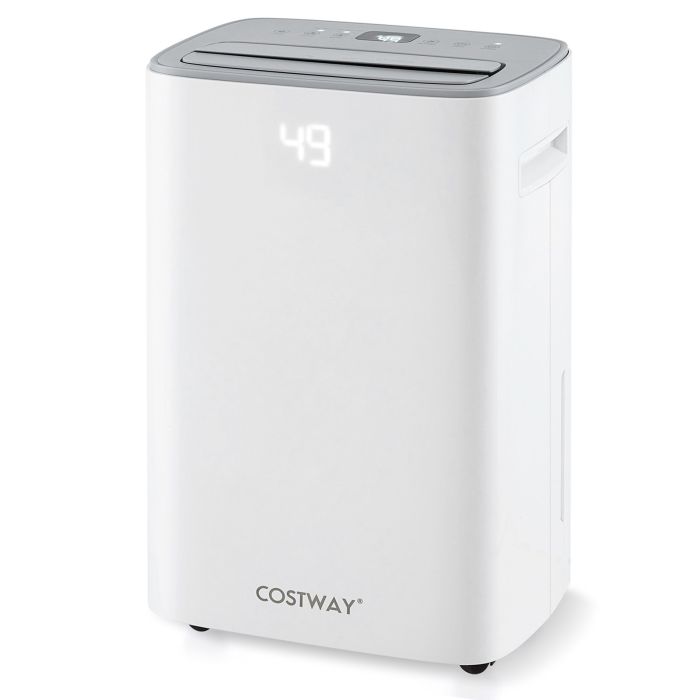 24L Energy-Efficient Dehumidifier with Auto Drain - White