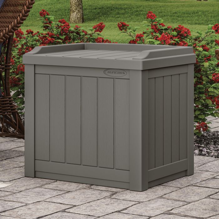 CROMLYN Garden Storage Box 83L - Stone Grey