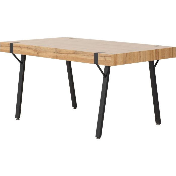 Treviso Dining Table - Light Oak Effect Black