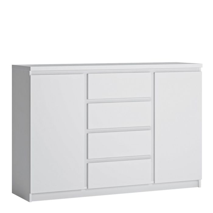 Fribo White Fribo 2 door 4 drawer sideboard in White - Alpine White