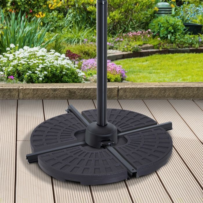 4PCs Portable Umbrella Base - Black