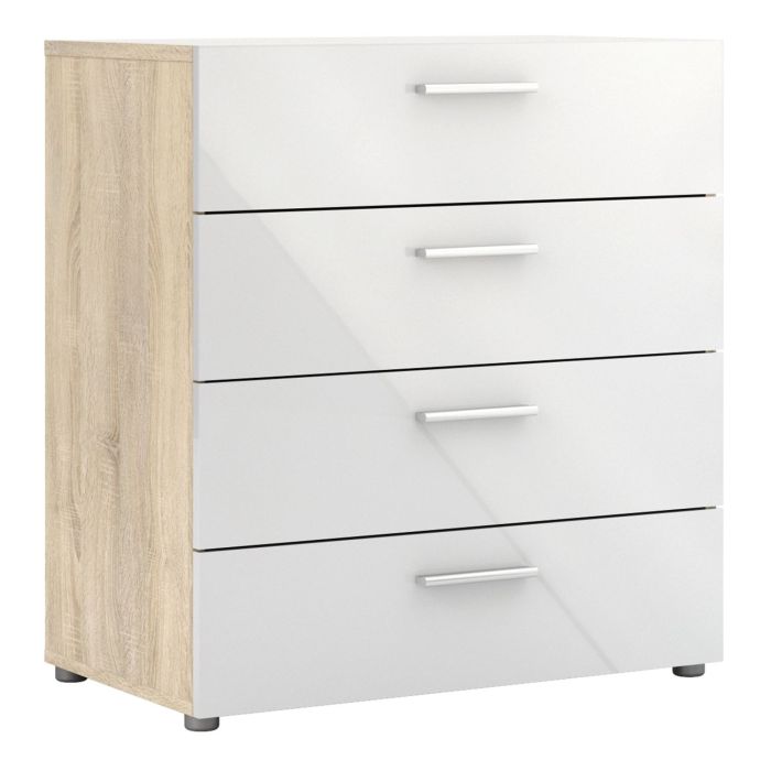 Oak Finish Chest of Drawers - PEMBROKE II Medium Chest 4 Drawers
