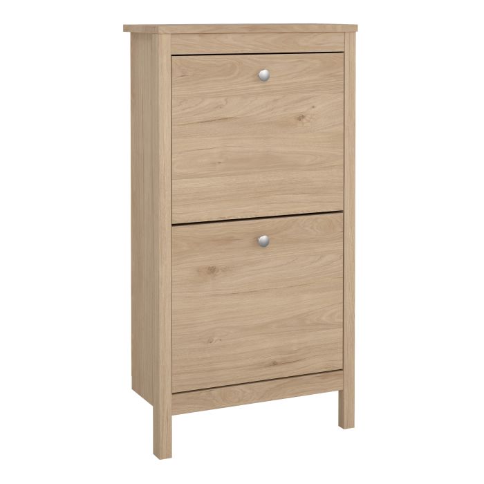 MEMPHIS Shoe Cabinet 2 Flap Doors in Jackson Hickory Oak