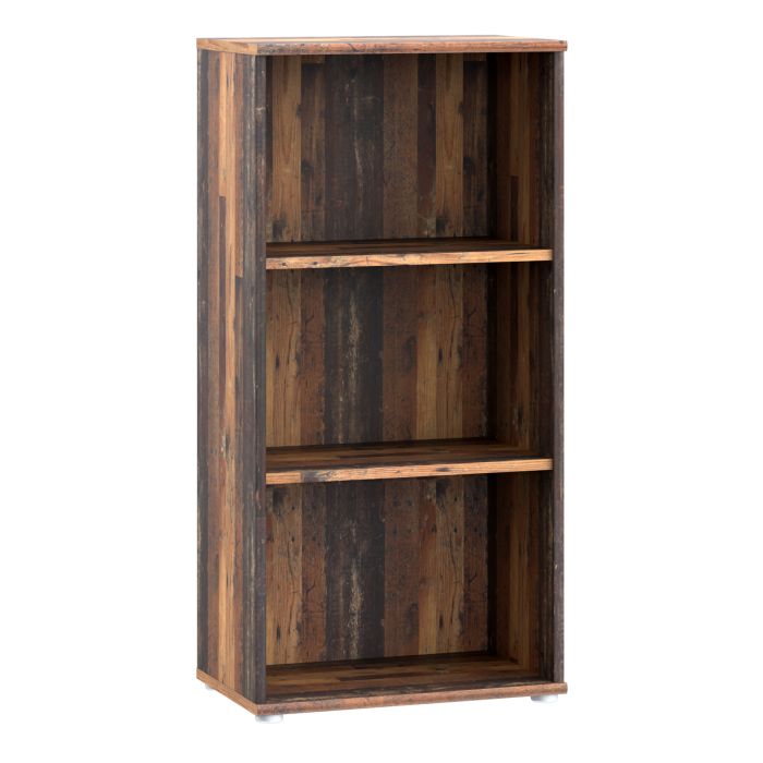 Emna Tall Narrow 2 Shelf Bookcase in Vintage Oak