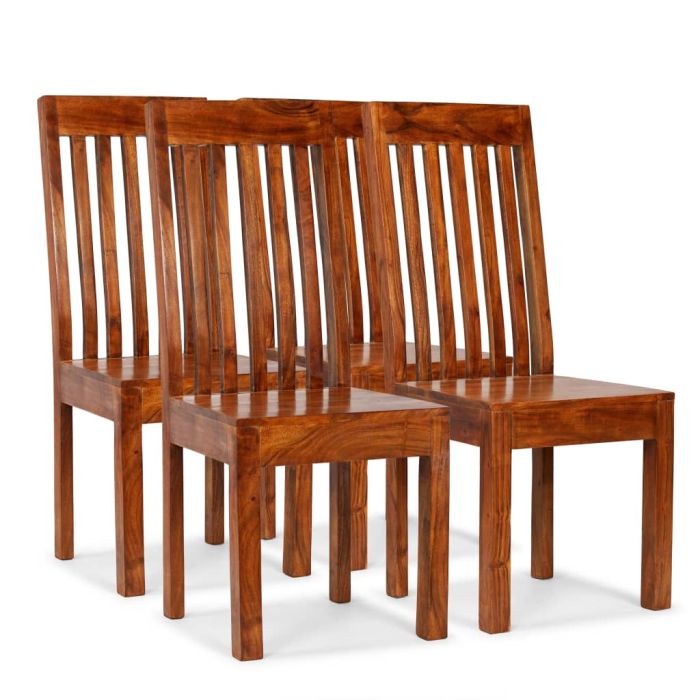 Dining Chairs 4 Pieces Solid Wood Modern