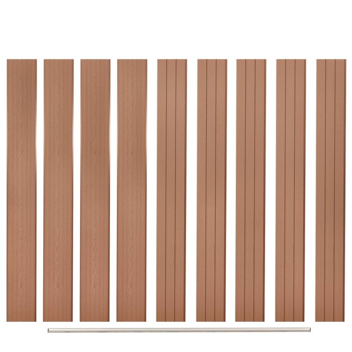 Replacement Fence Boards 9 pcs WPC 170 cm Brown