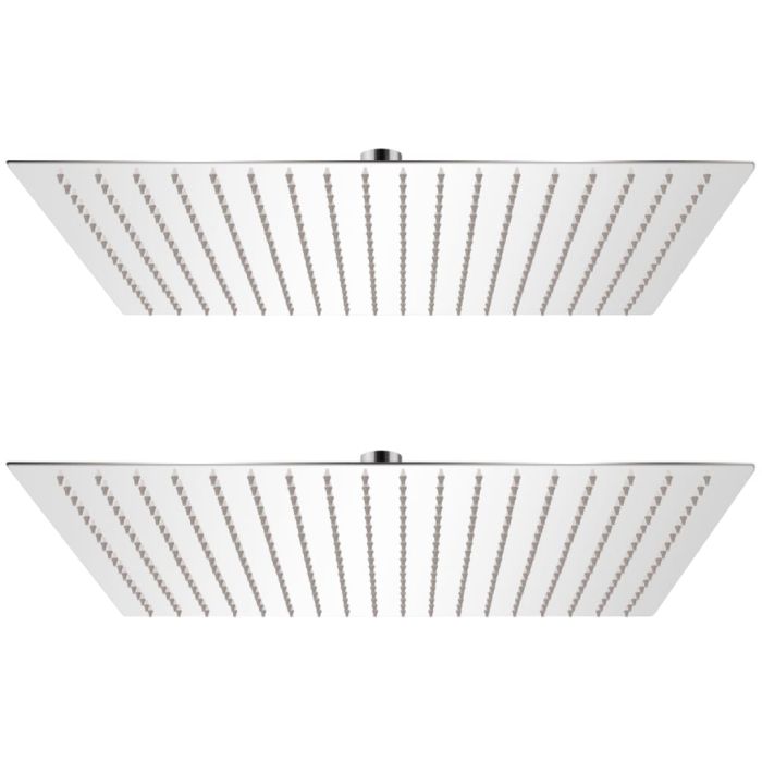Rain Shower Head 2 pcs Stainless Steel 50x50 cm